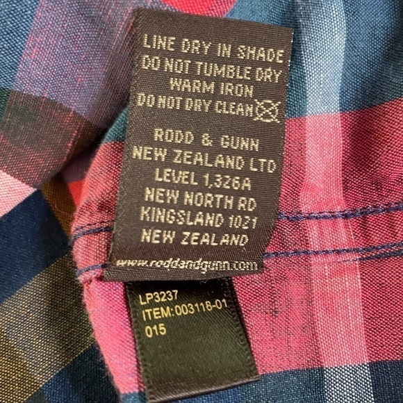 Rodd & Gunn Sports Fit Linen Long Sleeve Plaid Button Down Dress Shirt Fairlight - Picture 3 of 7